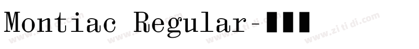 Montiac Regular字体转换